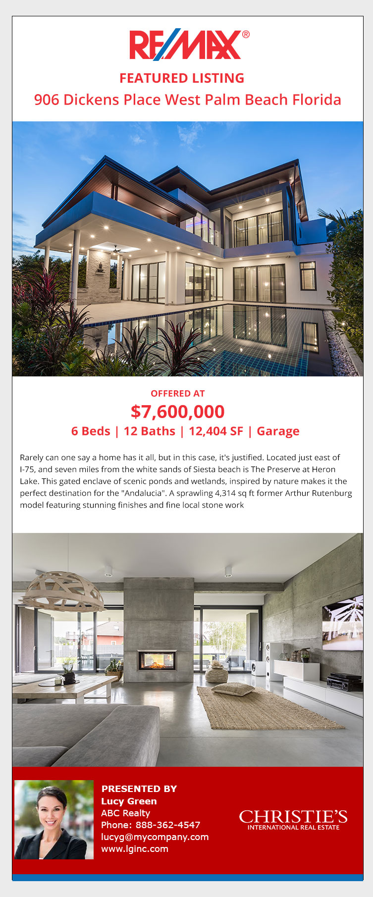 2 picture real estate email flyer