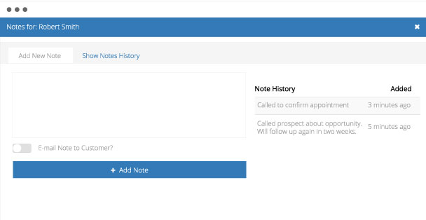 Add Notes to your Leads