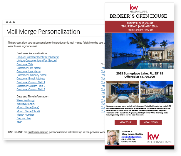 Mail Merge for your Real Estate Agent Email Flyer