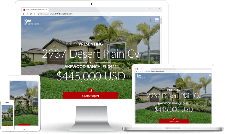 Property listing landing pages designed to convert and get leads