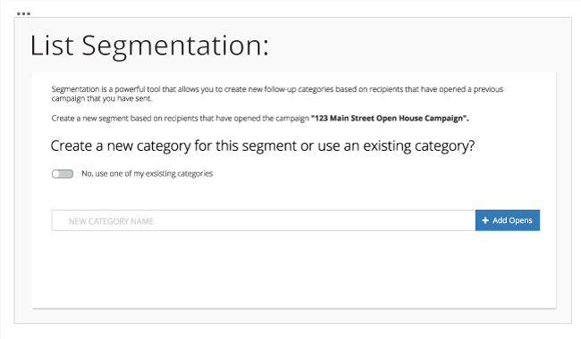 List segmentation screenshot