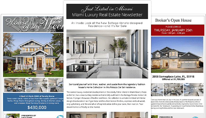 Real estate email mobile flyer templates