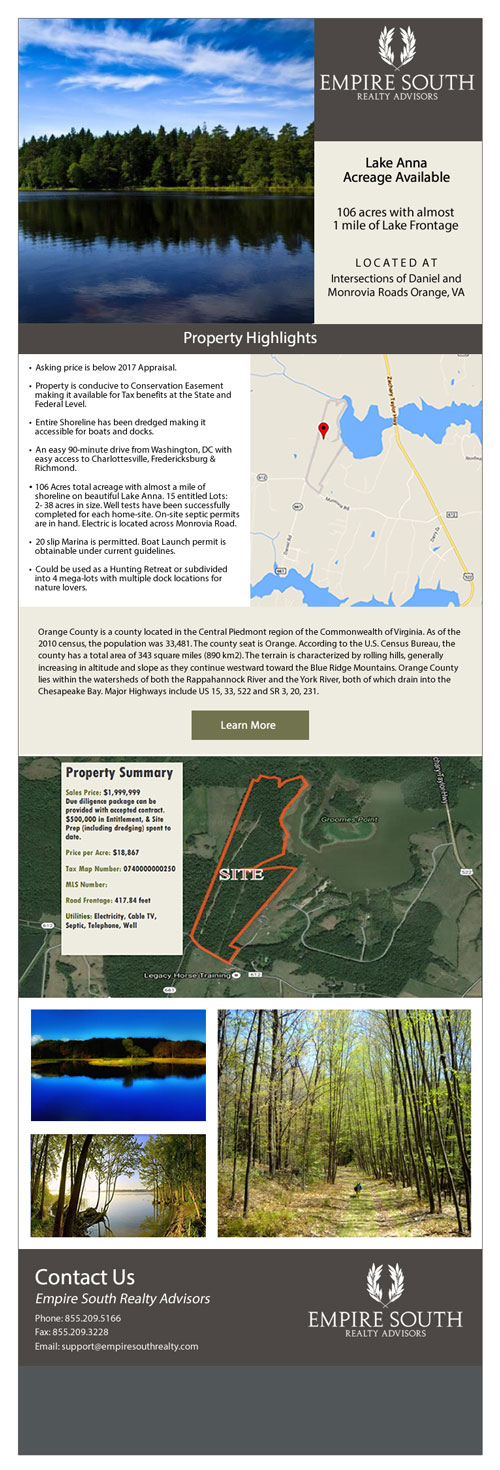Empire South email flyer