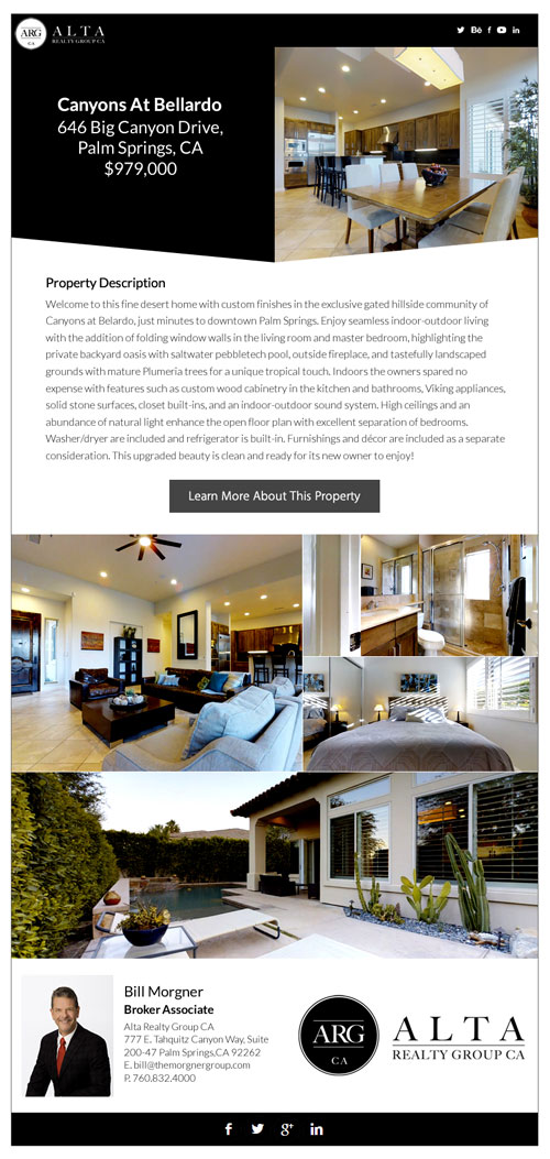 Alta Realty email flyer