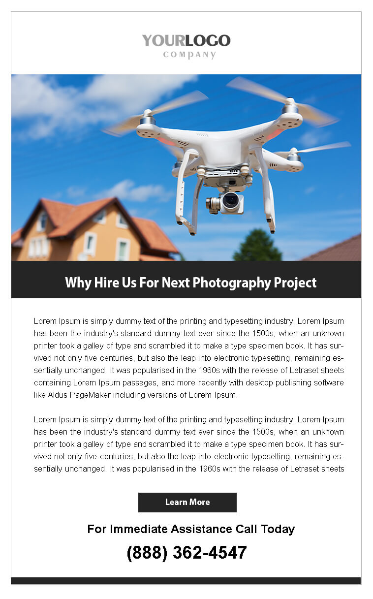 Real estate email service provider template with your new career sign
